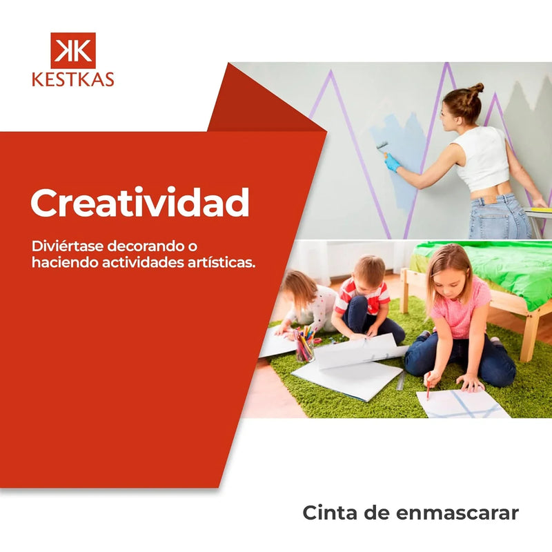 Cinta de carrocero de colores usada en manualidades y proyectos DIY