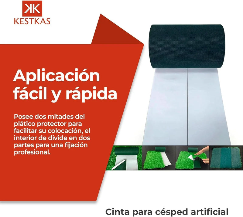 Unión de dos rollos de césped artificial sin que se note la junta