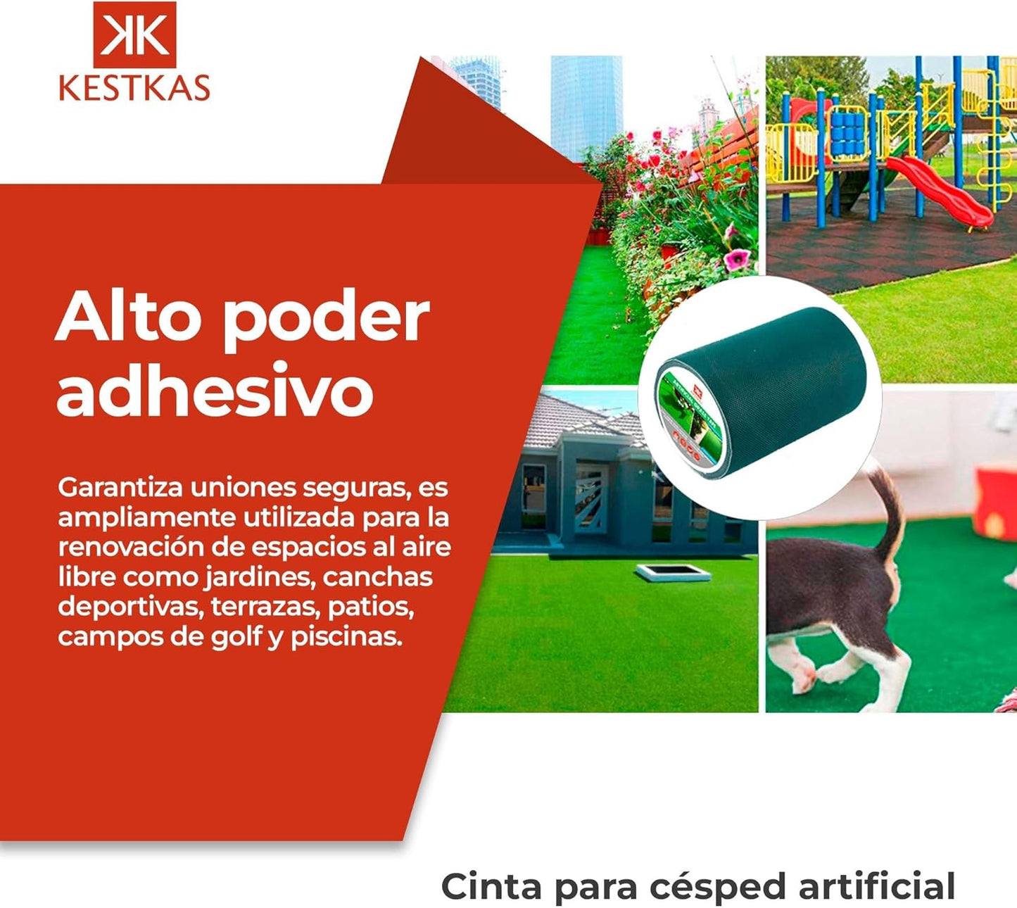 Cinta unión césped artificial 15cm x 10m KESTKAS