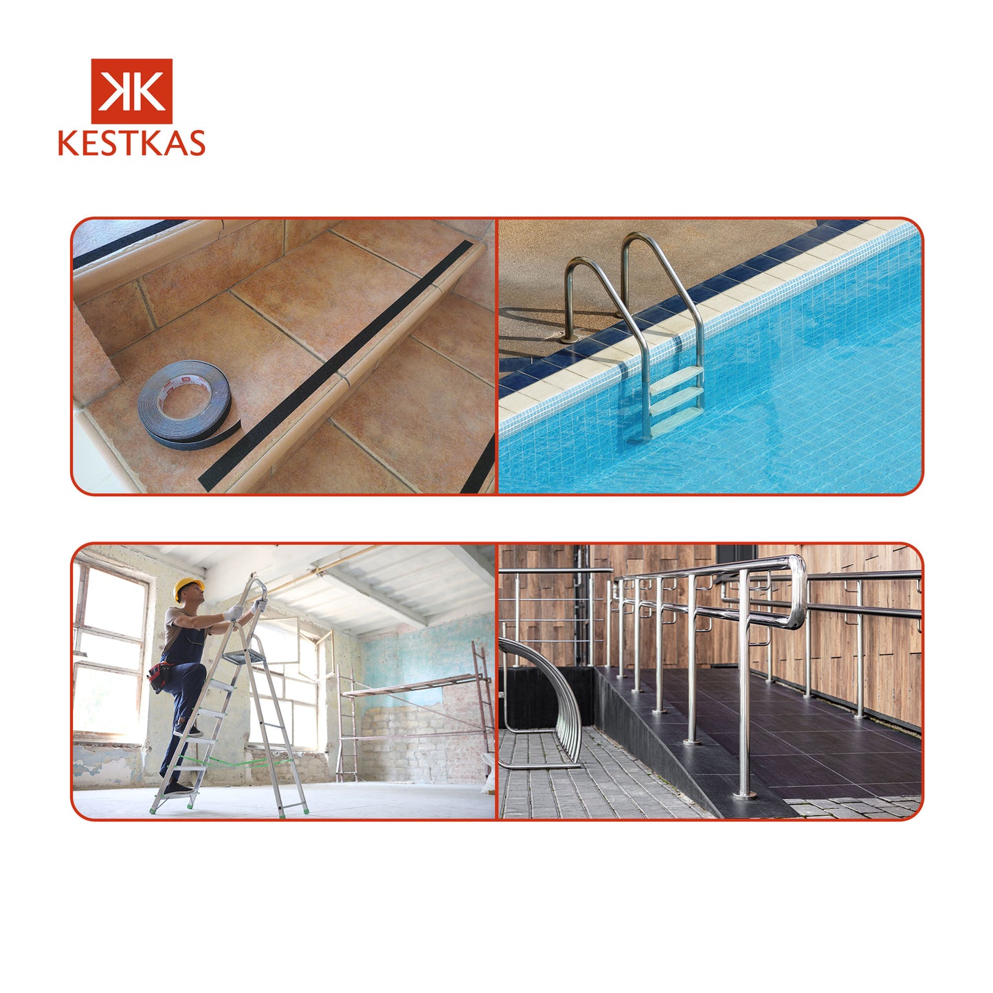 Cinta Antideslizante profesional 25mm x 15m KESTKAS