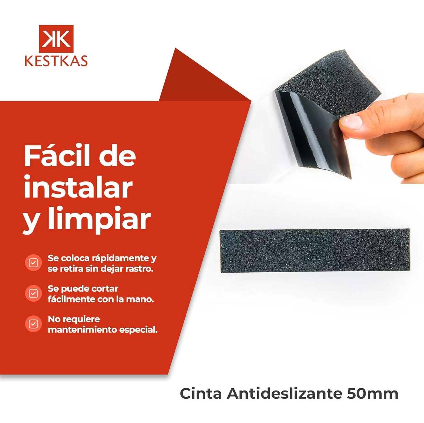 Cinta antideslizante profesional 50mm x 10m KESTKAS