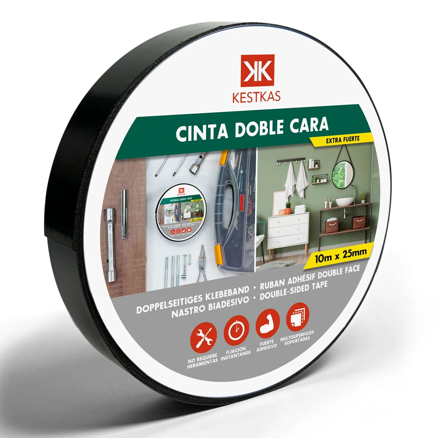 Cinta doble cara espuma 25mm 