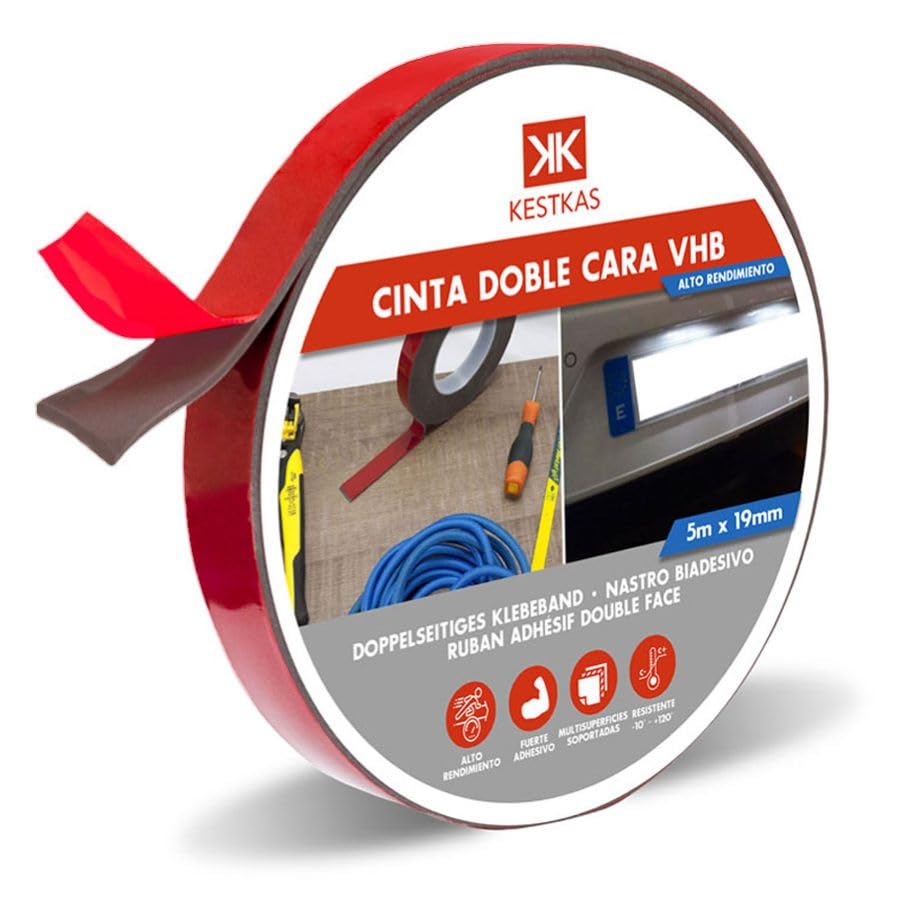 Cinta doble cara acrílica resistente VHB 19mm x 5m x 2mm
