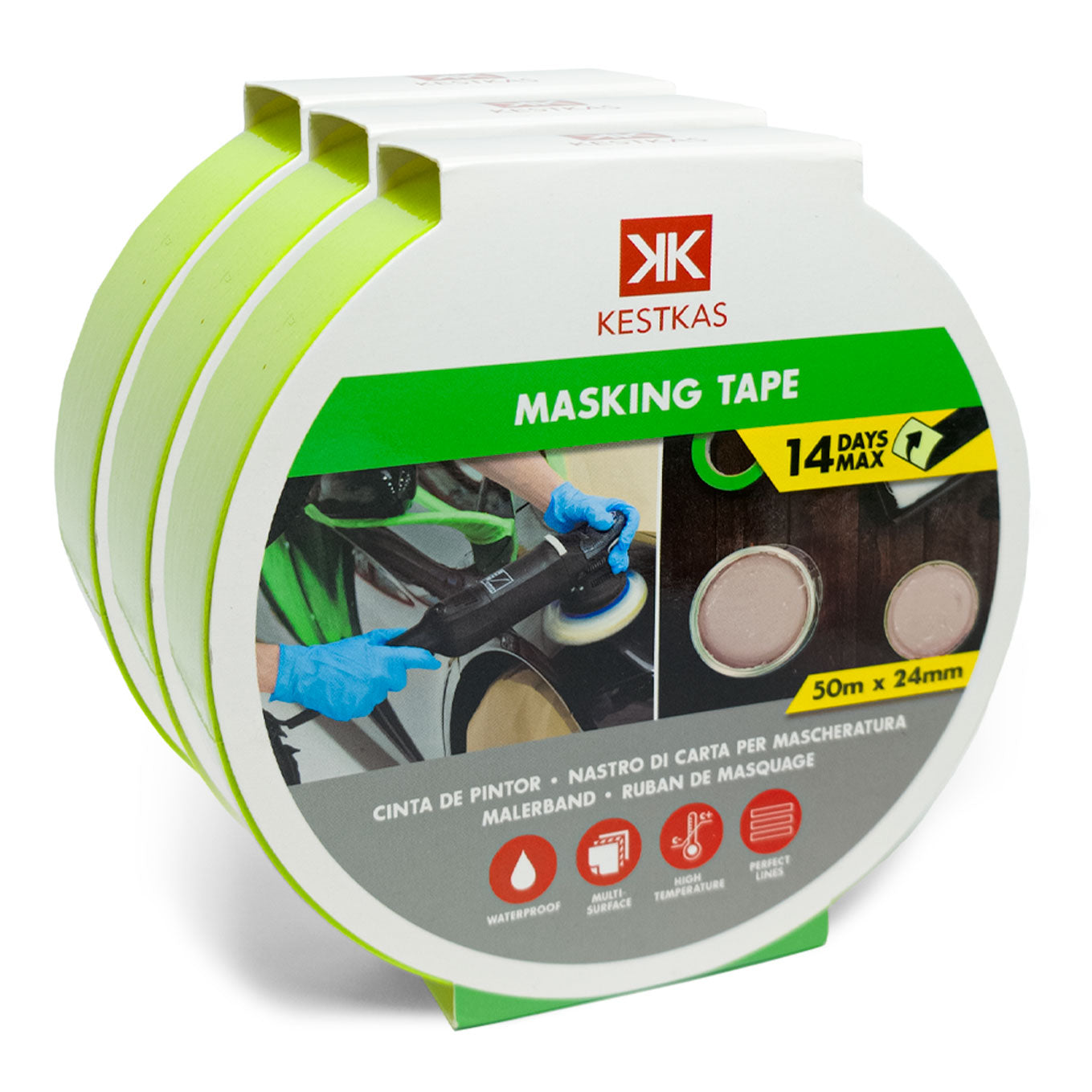 Cinta carrocero alto rendimiento sin residuos ni restos de adhesivo