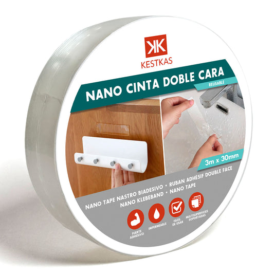 Cinta Doble Cara Transparente Nano Tape 30mm x 3 m