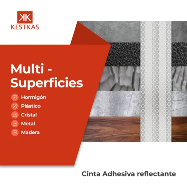 Cinta Adhesiva Reflectante Blanca 50mm x 10 m - Imagen 2